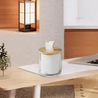 Tissue Storage Box Roll Paper Dispenser Box Toilet Paper Holder With Side Unique Slot For Living Room Restaurant Bathroom 2