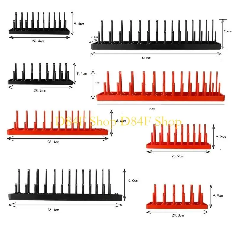 D84F는 SAE 및 미터법 소켓과 호환되는 8개 소켓 정리 랙, 모든 일반 드라이브로 작업 공간을 간소화합니다.