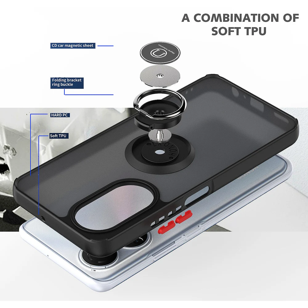 KEYSION, funda de teléfono transparente mate a la moda para Honor X7 50, funda trasera transparente a prueba de golpes para Huawei P50 Pro Nova 9_voghion.com