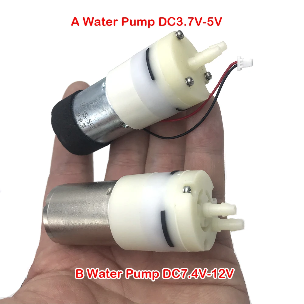 Micro 370 Water Pump DC 3.7V 5V 7.4V 12V Diaphragm Pump Self-priming 750ML/Min Electric Carbon brush Small Water 1PCS