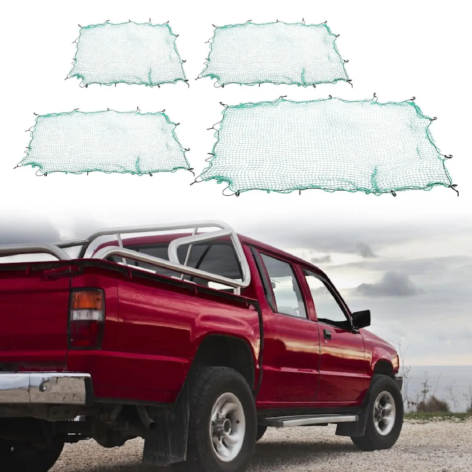 픽업 트럭 적재함용 화물망 휴대용 루프랙 네트 여행용 장거리 주행 필수품 SUV 자동차용