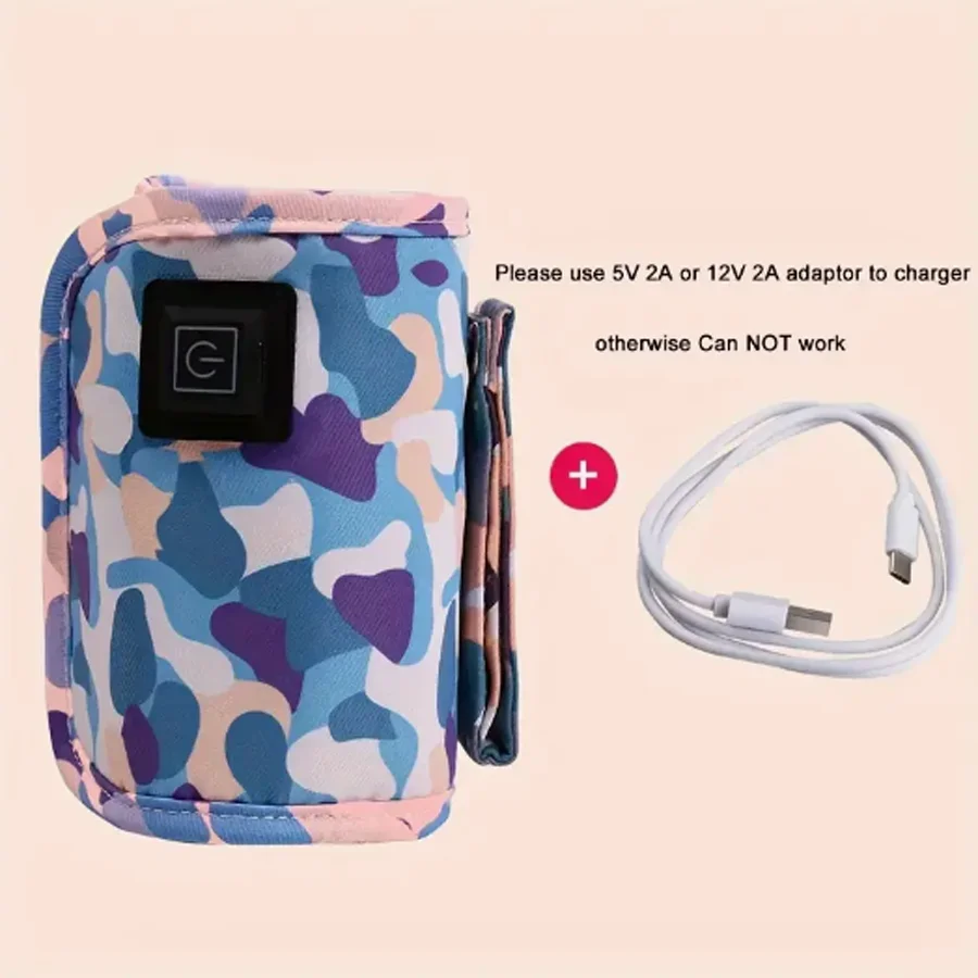 Three-speed Thermostat Cartoon Warm Milk Set Home Outdoor Portable Bottle Insulation Set USB Heating Constant Temperature Bottl baby bottle insulation bag milk insulation bag baby bottle heater baby bottle insulation sleeve
