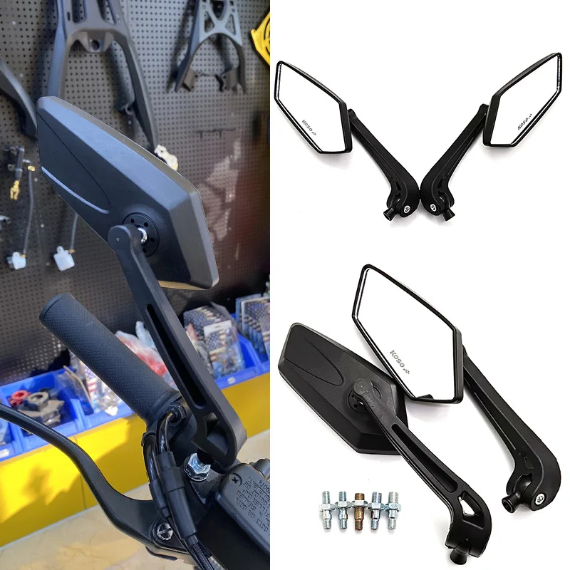 

Мотоциклетное универсальное зеркало KOSO 8 мм 10 мм, скутер, E-Bike Cafe Racer, Ретро Зеркала заднего вида, боковое зеркало HD Vision Electrombile