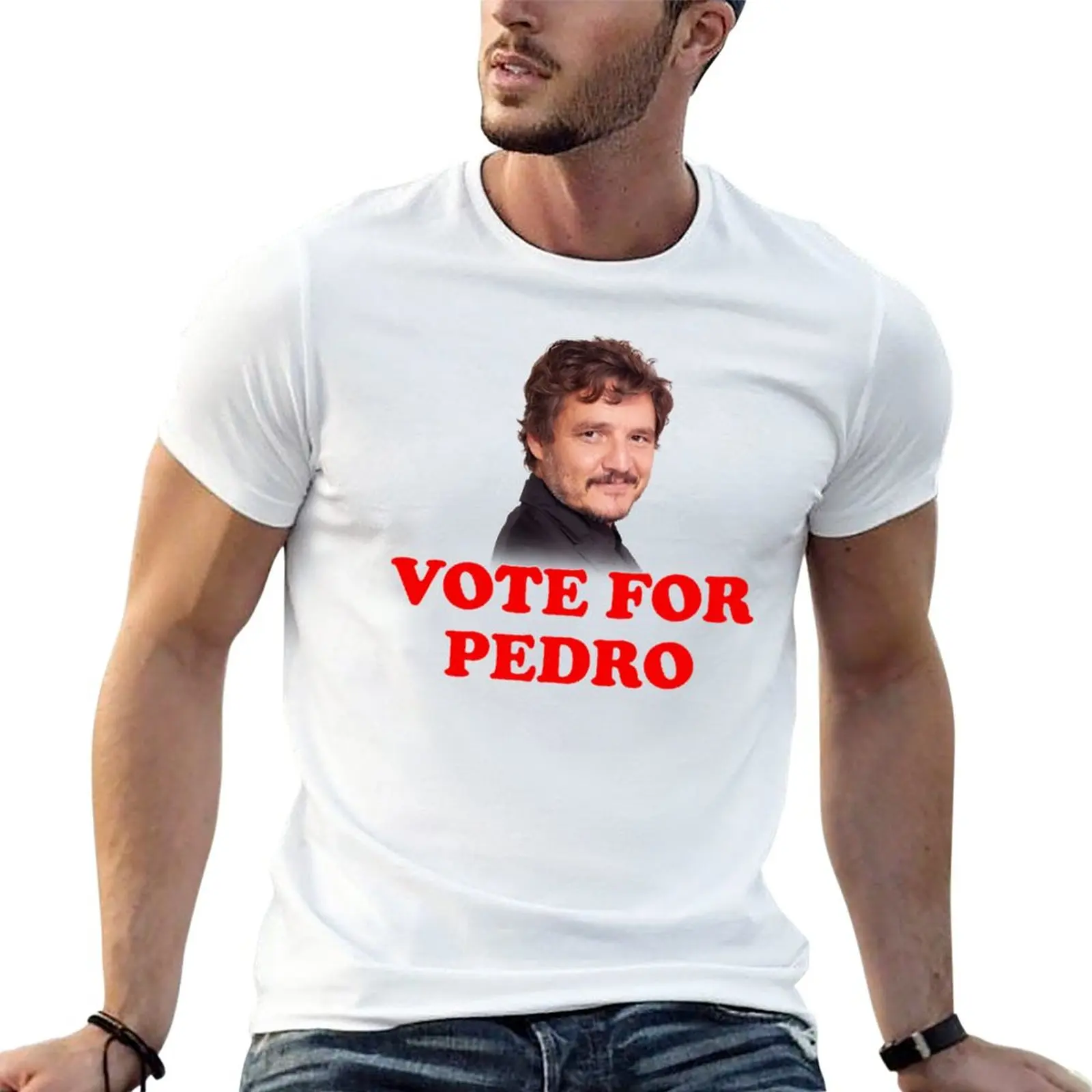 

Vote For Pedro Pascal T-Shirt t shirt man vintage clothes Men's clothing