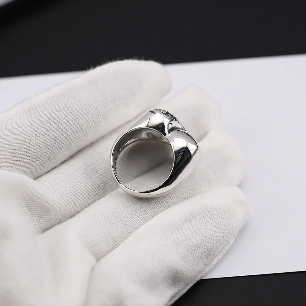 European and American Peach Blossom Vine Love Shaped Personalized Punk Ring