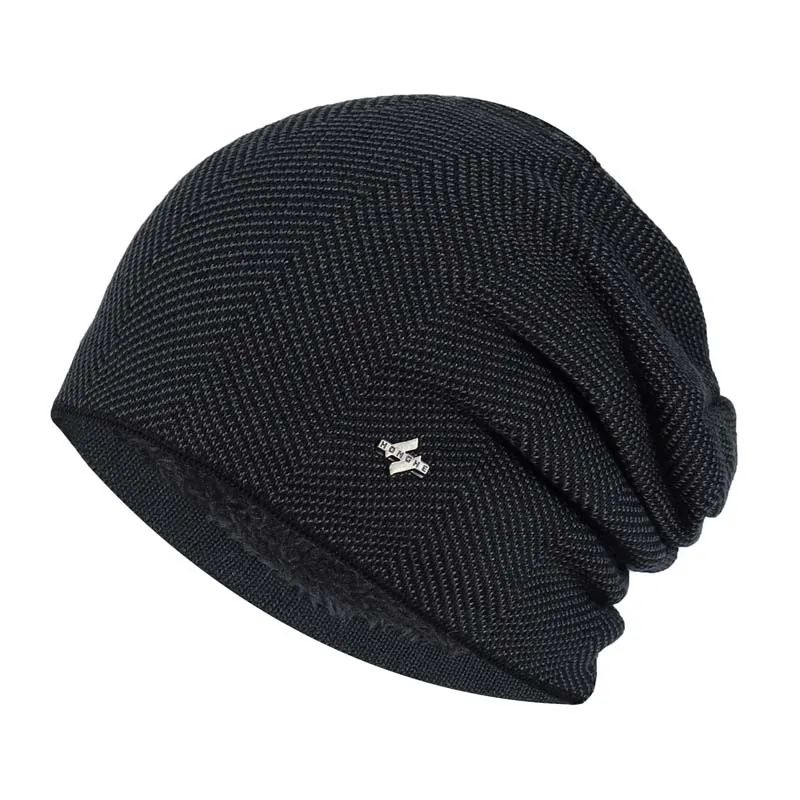 Men Winter Warm Hat Adult Knitted Casual Beanies Skullies Cotton Wool Hats for Men Brand Outdoor Cap Solid Gorros