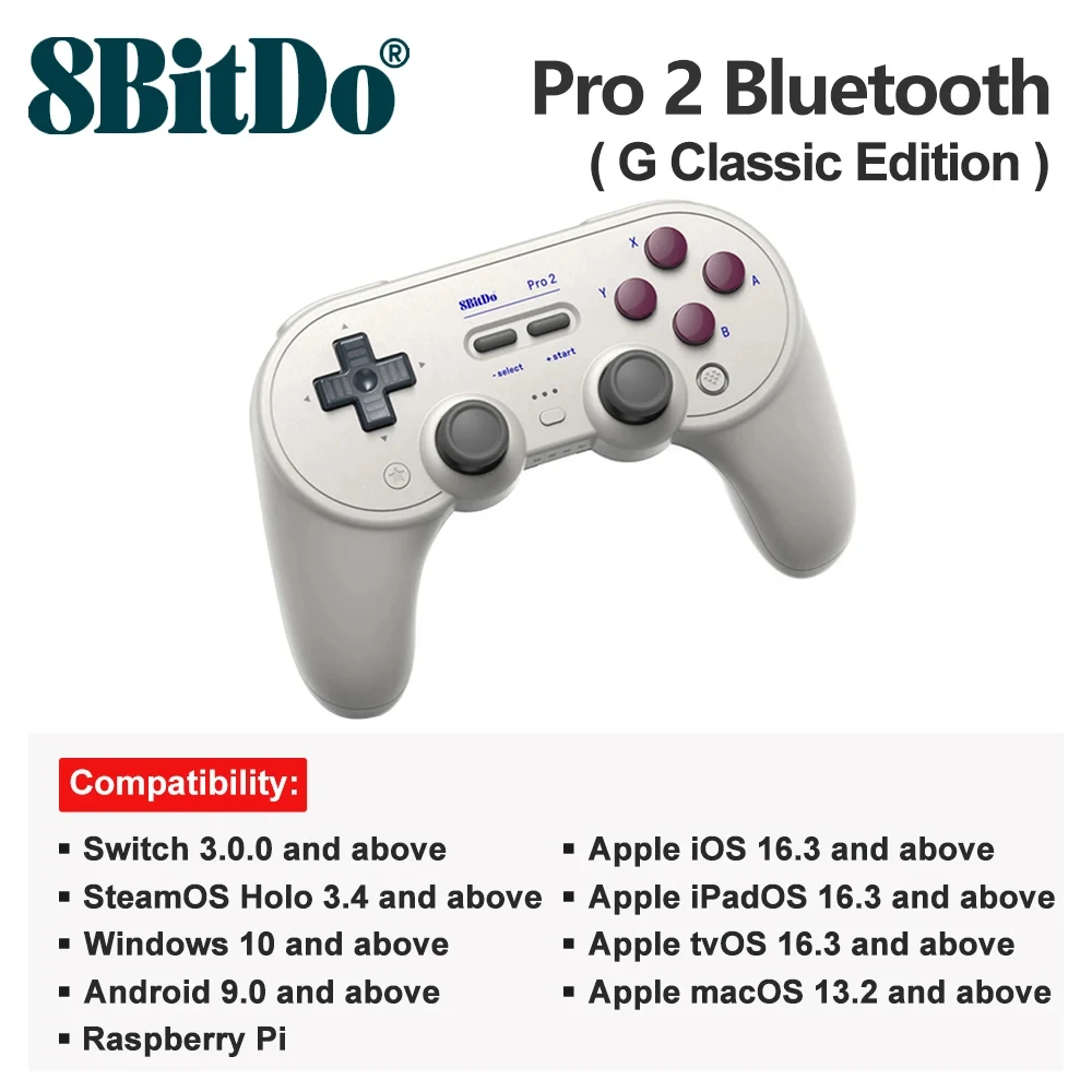 ̽ƽ ִ   е Ʈѷ, ٵ ġ PC,  10/11 IOS, ȵ̵  ũ,  ̿, 8BitDo Pro 2