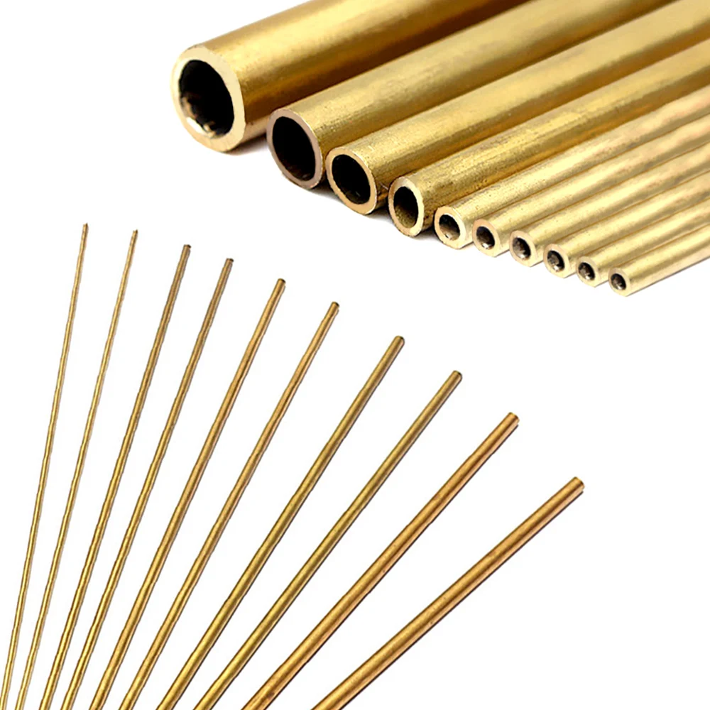 Brass Tubes DIY Pipe Round Diameter 2/3/4/5/6/7/8/9/10/12mm Length 300mm Long 0.5mm Wall Brass Tube Modelmaking Rod Cutting Tool