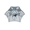 2PCS /12/16/20Hole Automatic Fishing Net Fishing Trap Portable Folding crayfish catcher Mesh Trap Cage with Ring for Fish 5