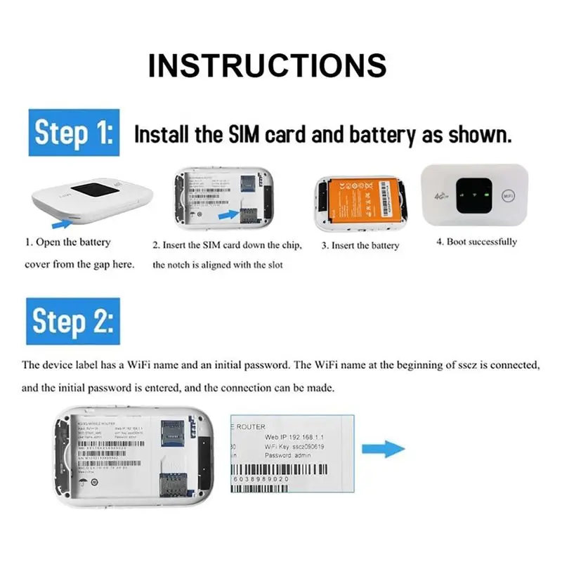 L77A 4G WiFi 라우터 MiFi 150Mbps WiFi 모뎀 자동차 모바일 WiFi 무선 핫스팟은 Sim 카드 슬롯으로 10명의 사용자를 지원합니다.