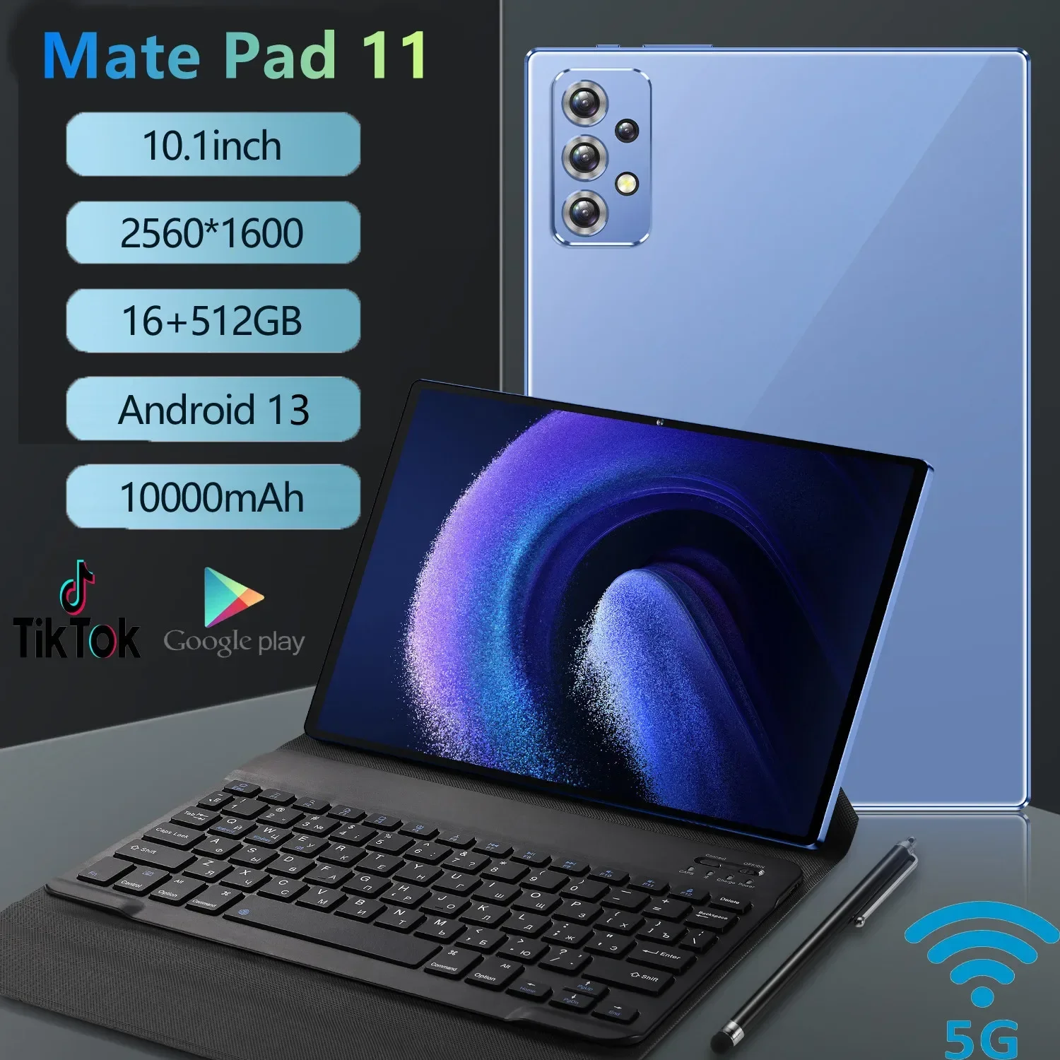 Versione Globale Nuovo Mate Pad 11 Tablet Android13 10.1 Pollici 16Gb 512Gb 5G Dual Sim Telefonata Gps Bluetooth Wifi Gps Tablet Pc