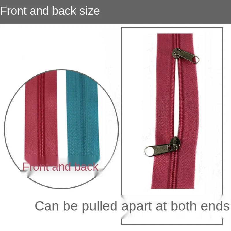 Nylon Coil Zippers with Zipper Slider, DIY Sewing Garment Purses, Bags and Other Projects, 10 m, 20Pcs