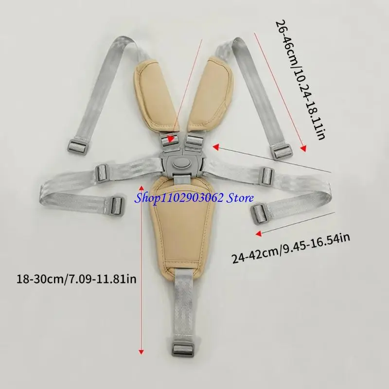  수유 의자 PU 가죽 어깨 패드를위한 B5XB 5 점 조절 가능한 안전 벨트