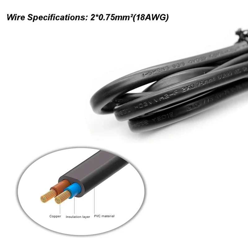 0.3-10m EU Extension Cord C7 Power Cable Figure 8 Euro Plug AC Cable For Samsung LG Sony TV Samsung Monitor Power Supply PS2 3 - 3