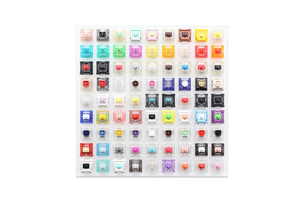 novo switch switches testador com base de acrílico em branco keycaps para teclado mecânico cereja kailh caixa doces gateron jwick lect