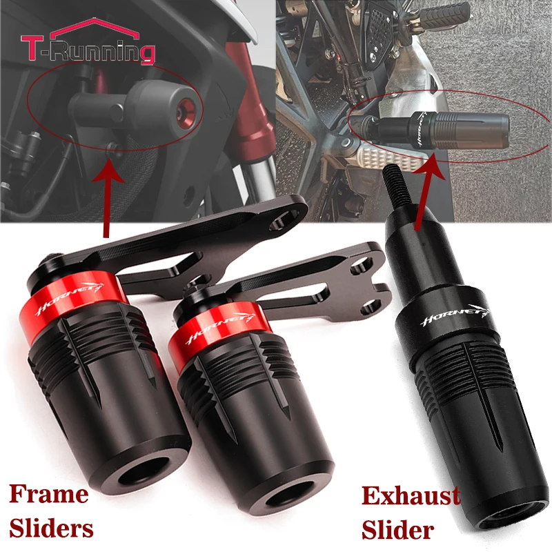 

For HONDA CB750 CB 750 HORNET 2023 + Motorcycle Accessories Aluminum Exhaust Frame Sliders Crash Pad Protector Falling Protector
