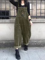 ZANZEA Autumn Rompers Solid Wide Leg Playsuits Women Casual Straps Suspender Overalls Vintage Corduroy Jumpsuits Overszie 2025 - Image 5