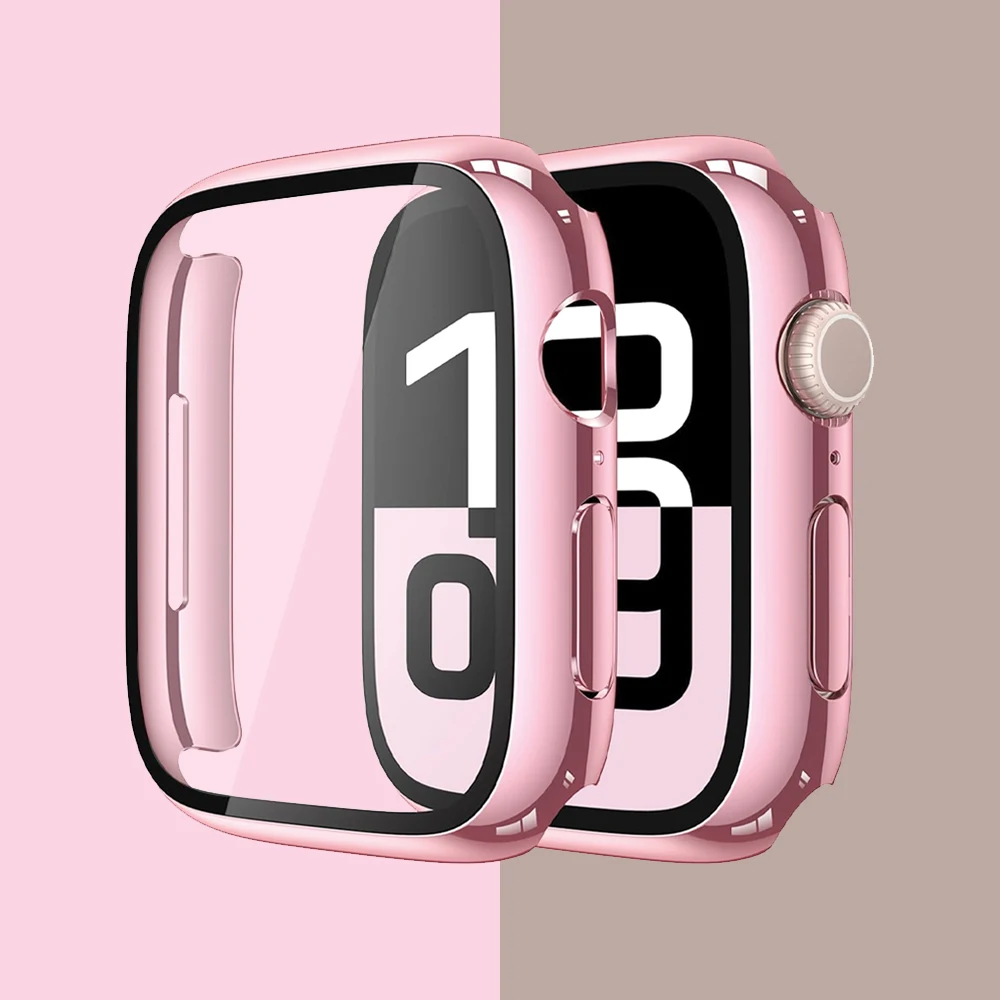Sleek Plating Hard PC Bumper with Tempered Glass Screen Protector