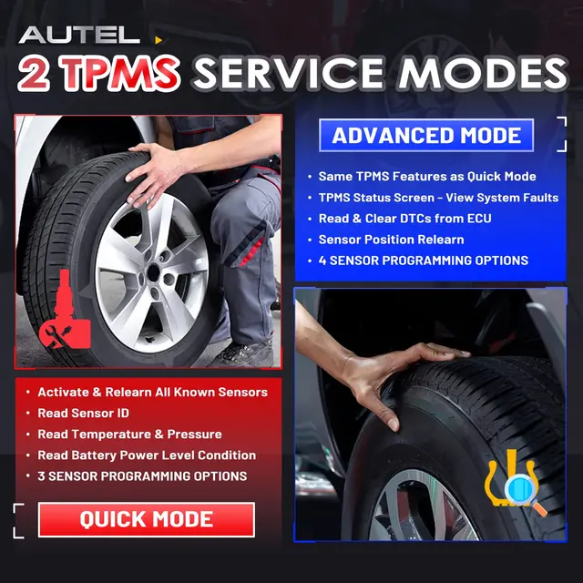 2024 Autel TS508WF TPMS MX sensor 315 433MHz Car Diagnostic WiFi Programing Service Tool Tire Repair