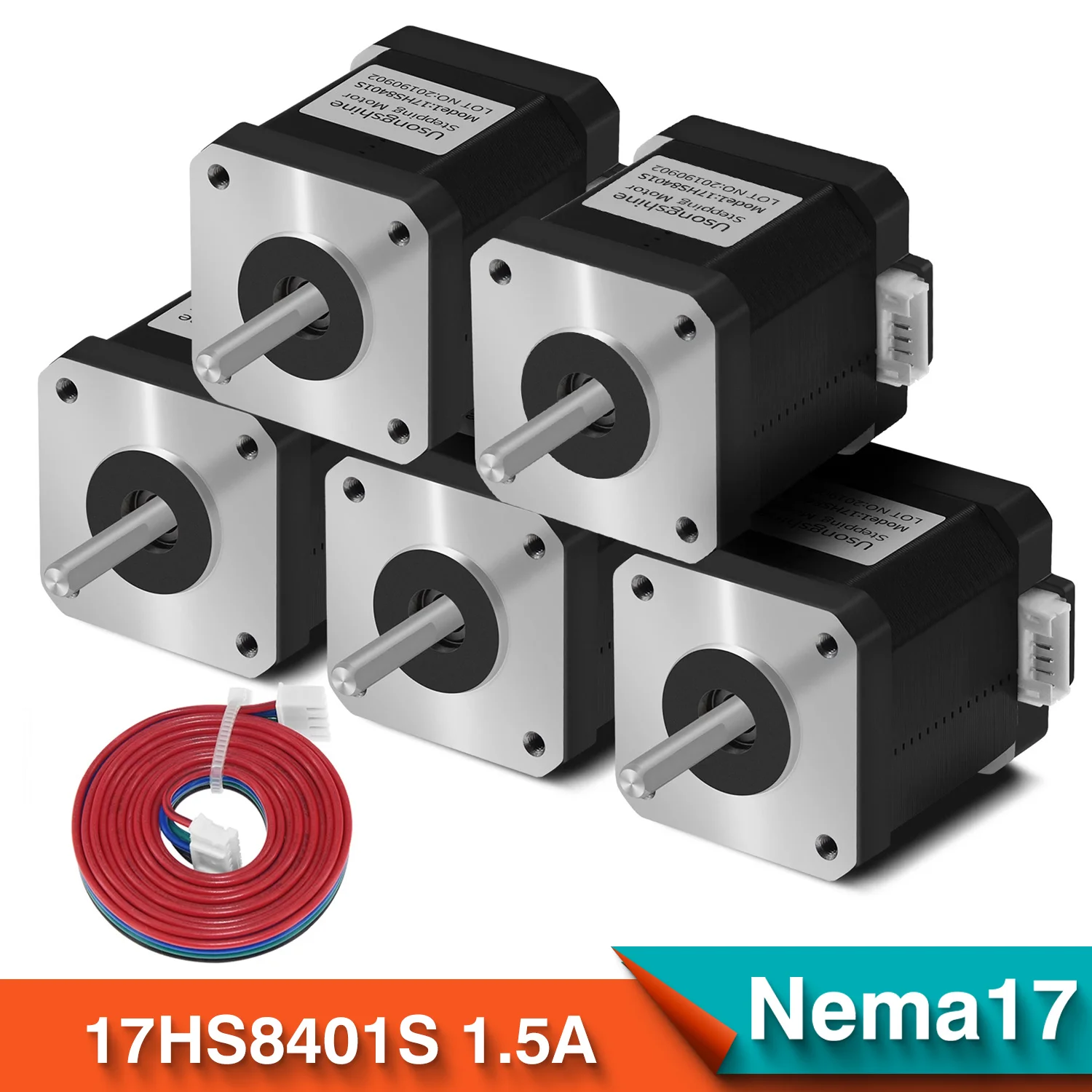Шаговый электродвигатель Nema17 4-lead 48 мм 78Oz-in 1.8a Nema 17 42bygh 1.7A для 3D-принтера CR10 CR10S PRO 5
