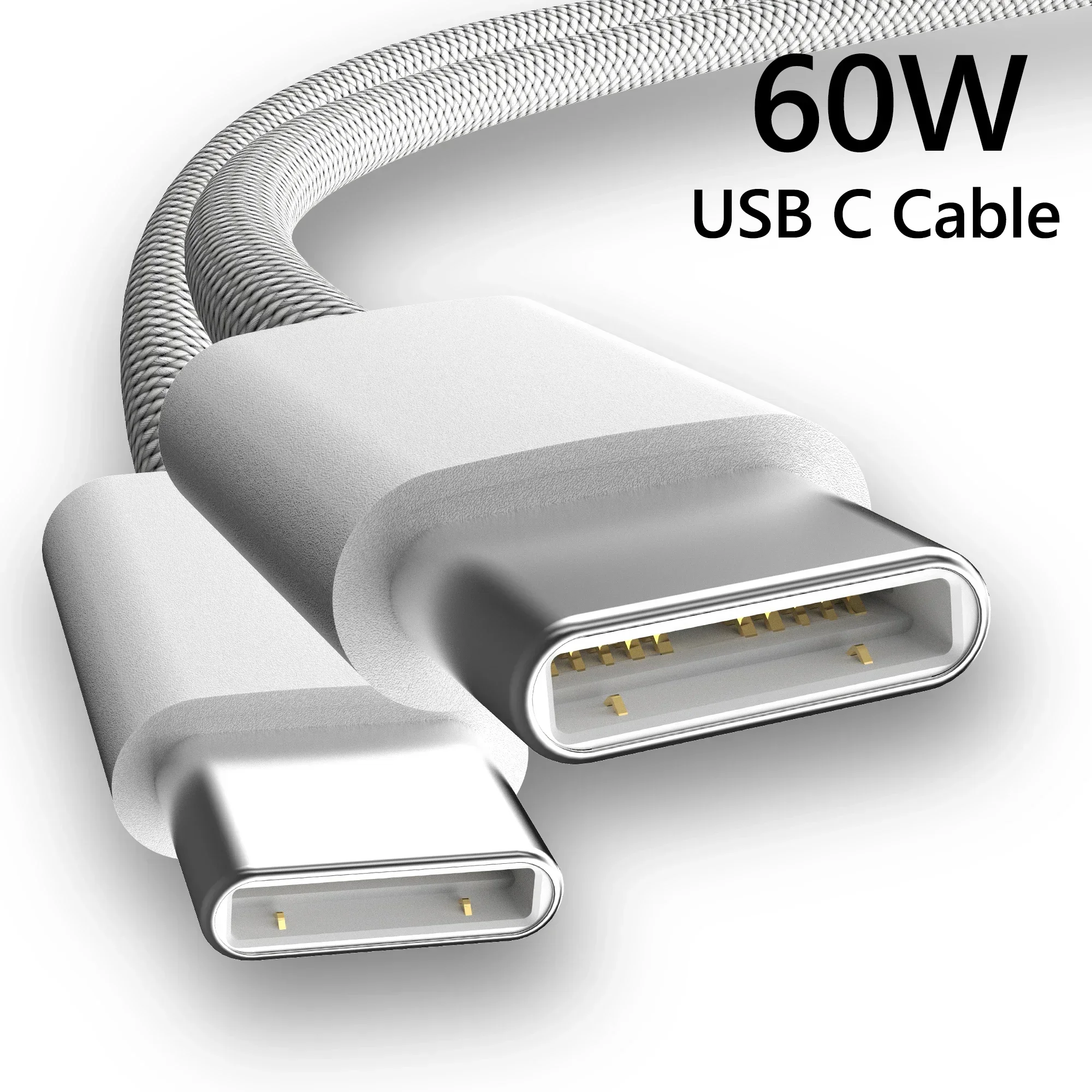 รูปสินค้า สายชาร์จ USB-C 60W ชาร์จเร็วทุกอุปกรณ์