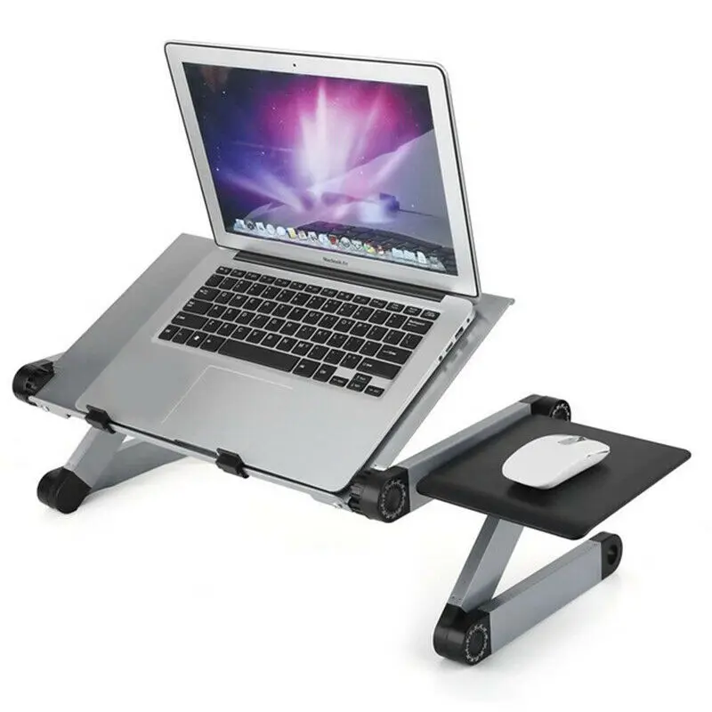 Ergonomic Laptop Desk Portable Adjustable Stand Up Aluminum Vented Bed Lapy |