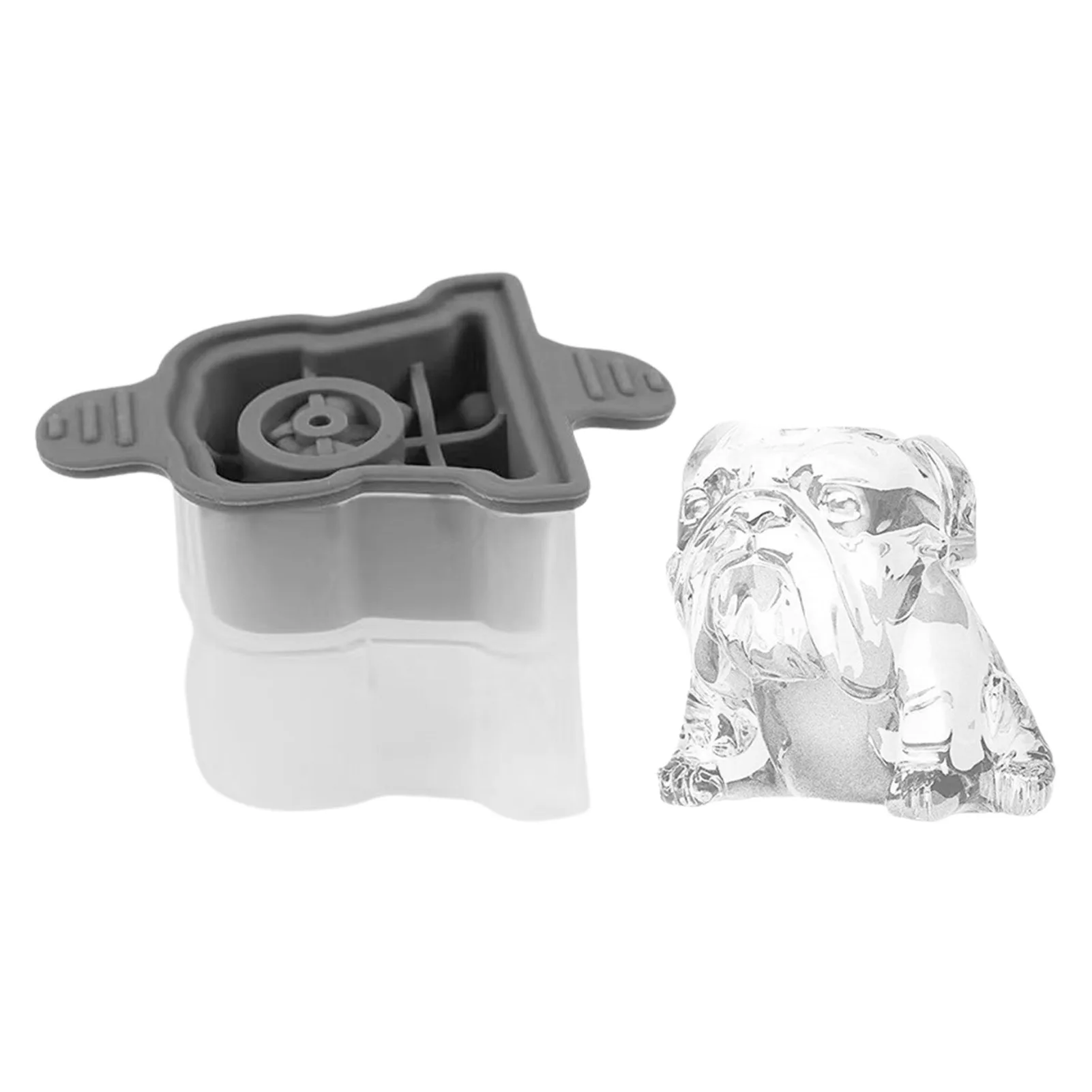 Bulldog gifts 3D Bulldog Ice Cube Mold Fun Shapes, 2.4 Large