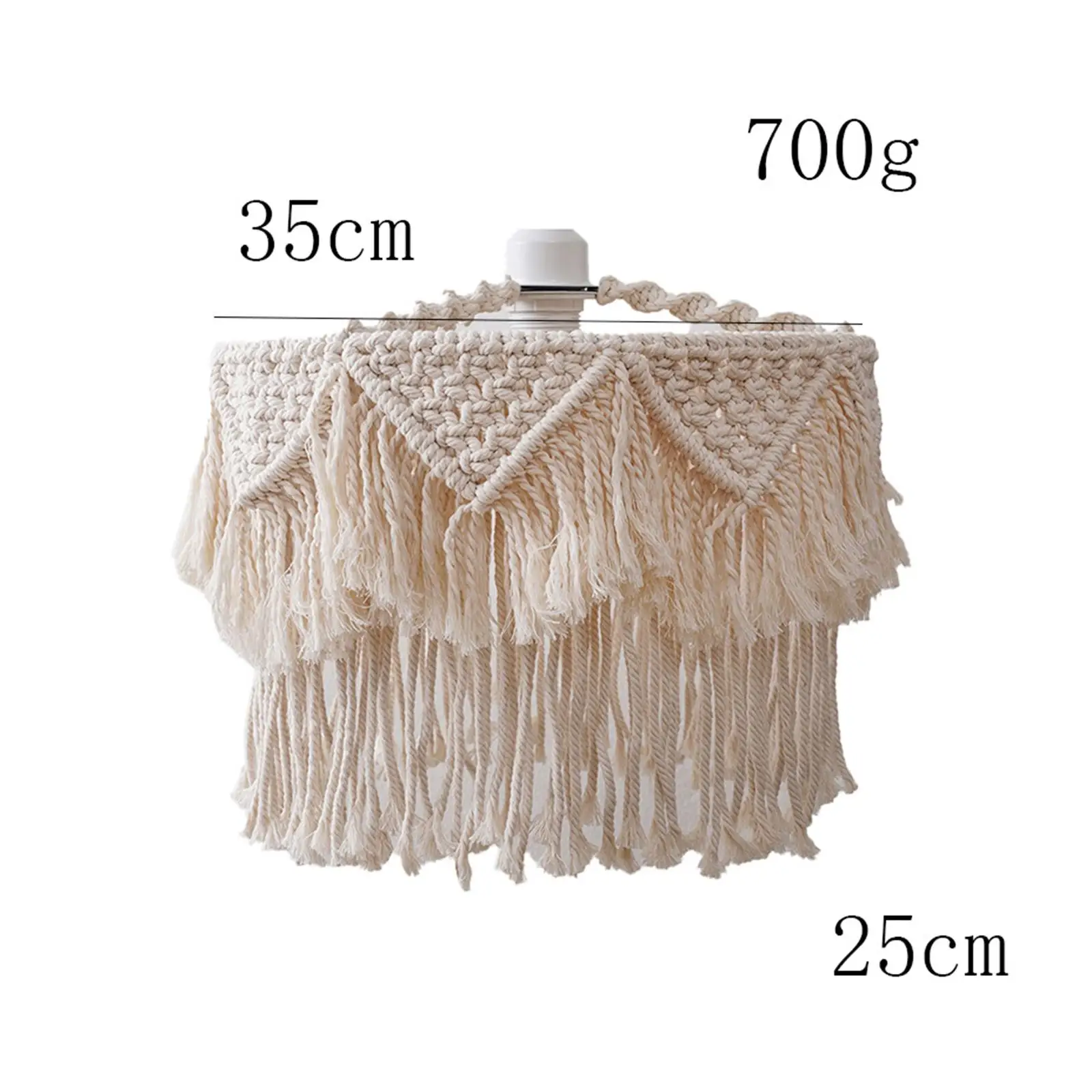 Macrame Lamp Shade Handmade Woven Hanging Lampshade for Wedding Party Home
