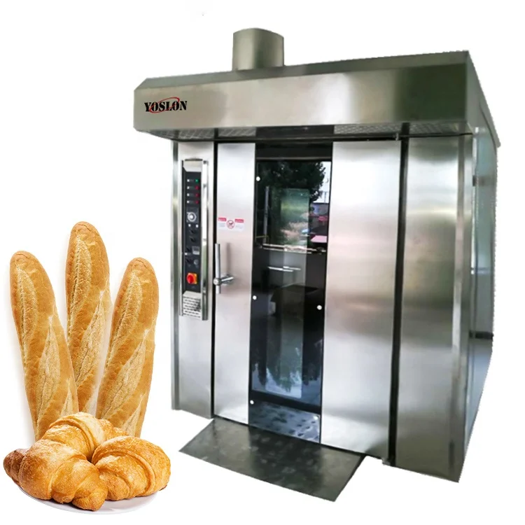 Commercial Bread Oven Electrical Gas Rotary Rack Oven 32 Tray
