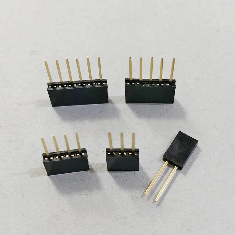 10PCS 2.54mm 피치 스트레이트 핀 연장형 11mm 핀 암 헤더 커넥터 1x2/3/4/5/6/8/10/15/20/40핀 단일 행 PCB 소켓