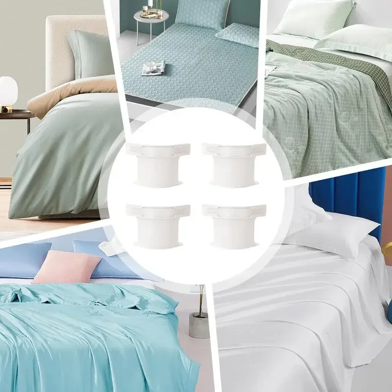 4PCS Invisible Bed Sheet and Bed Cover Fastener Invisible Quilt Sheet Holder Clips Single Quilt Cover Fixed Non-slip Clips