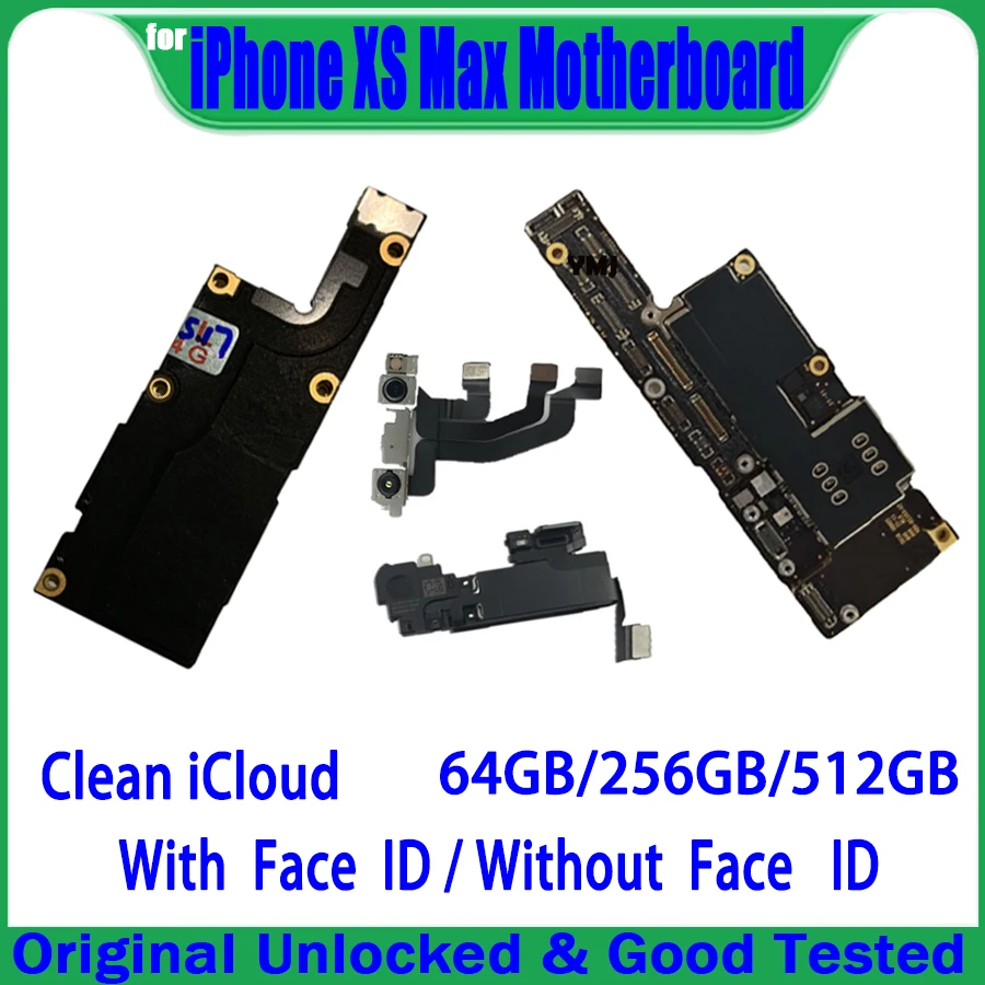 

Clean ICloud Mainboard 64GB 256GB 512GB For IPhone XS Max Motherboard Original Unlock For iPhone XS Max Logic Board 100% Tested