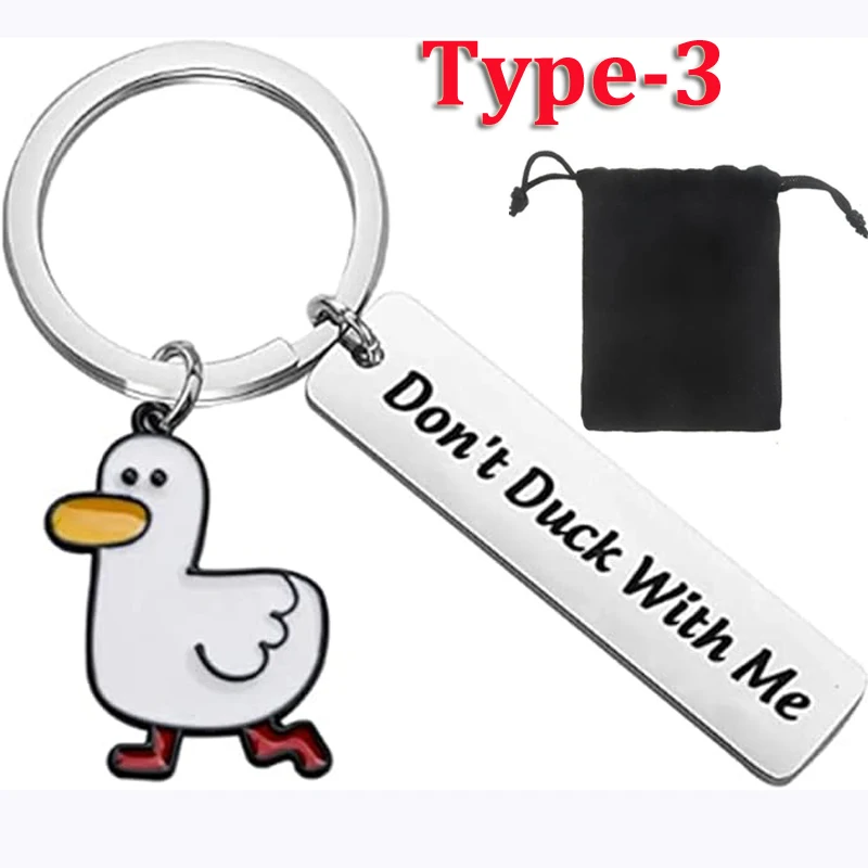 Ente Schlüssel bund ducken nicht mit mir ducken Liebe dich Enten liebhaber Geschenk Schlüssel ringe Geschenk für Ehemann Freundin Freund Paar