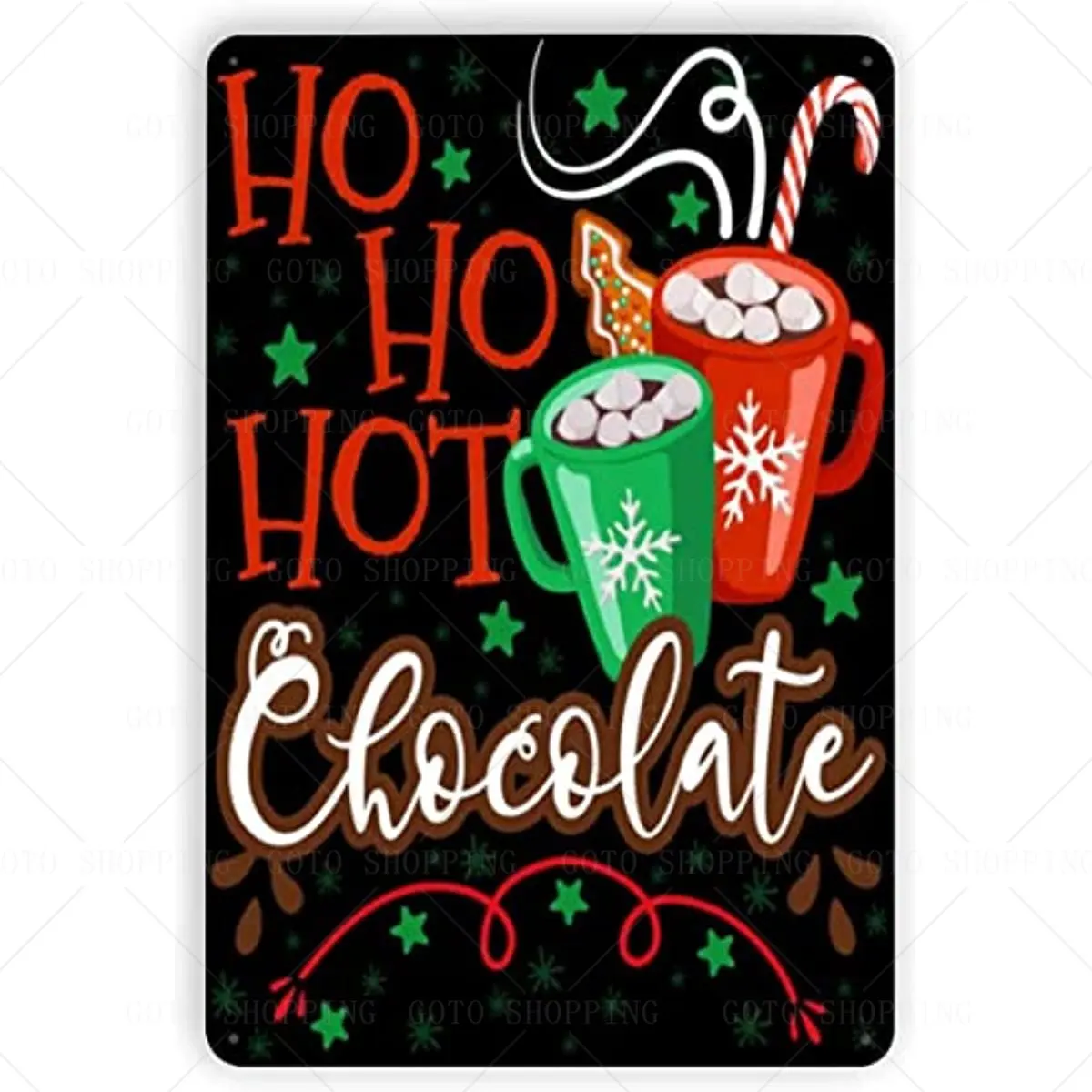 

Горячий шоколад в стиле Хо, забавный жестяной знак, винтажный милый металлический знак, подарок, ретро, новинка, кафе, магазин, Настенный декор