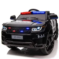 12V Load 50KG Big Size With Remote Control Children's Electric Four-wheel Rechargale Double drive Toy Battery Police Music Car 2