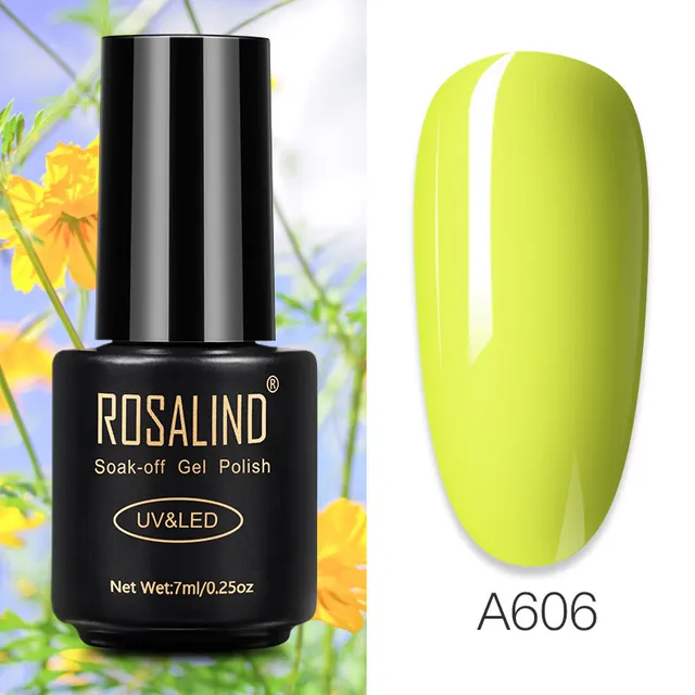 ROSALIND Nail Gel Polish Glitter Series Gel Varnishes All For Manicure Soak Off UV Lamp Nails Art Semi Permanent Gel Polish RAA606
