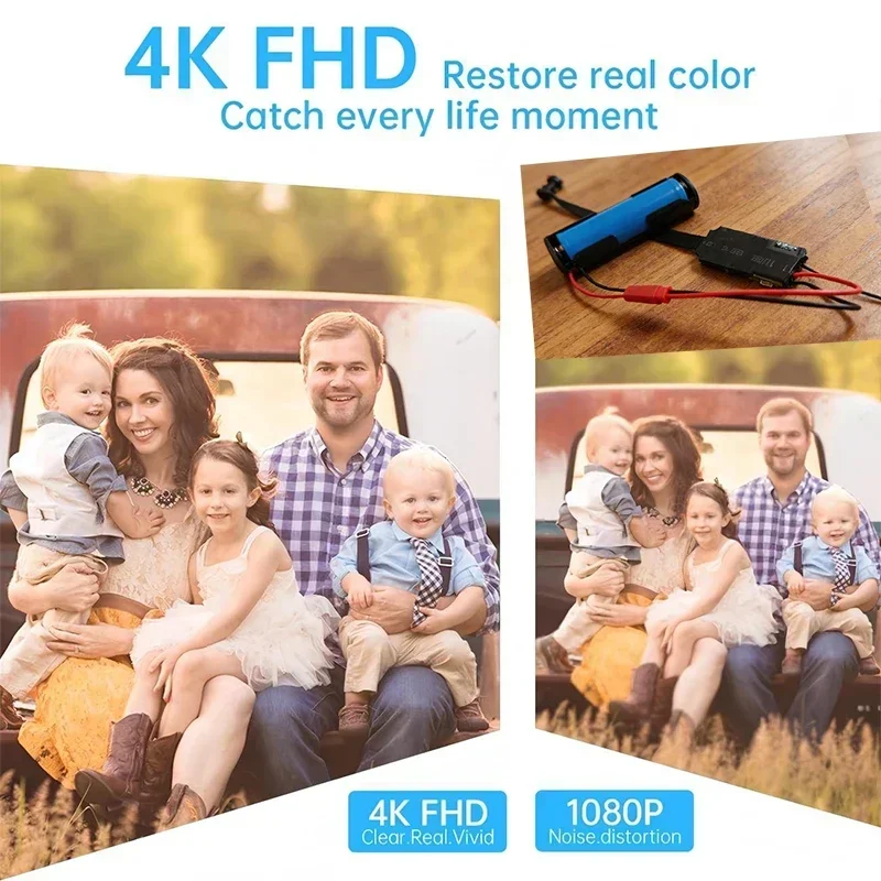 Telecamera WiFi Mini 4K HD Versione Aggiornata con Visualizzazione Remota e Rilevamento Movimento, Telecamera di Sorveglianza Fai-da-Te Stile Cameretta - immagine 4