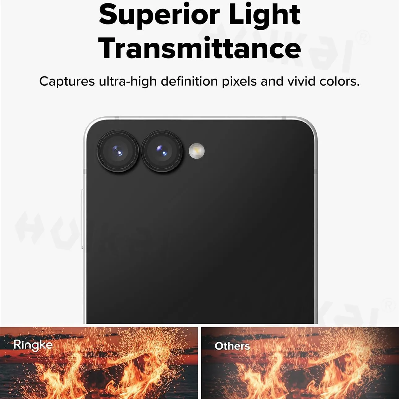 Tempered Glass Camera Lens Protector with Metal Scratch Cover – 2 Pack