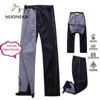NUONEKO Summer Waterproof Hiking Pants Mens Side Open Zipper Hard Shell Loose Outdoor Quick Dry Climbing Trekking Camping Pants 1