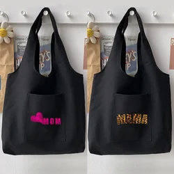 Shoulder Bag Woman Shopping Handbag Casual Retro Fashion Mom Pattern Printing Vest Bag Tote Bag Commuting Large Capacity Canvas