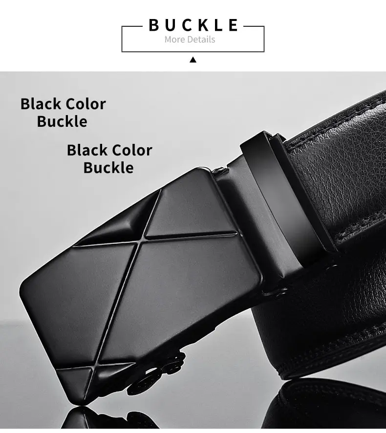 Männer Pu Leder Gürtel Metall Automatische Schnalle Marke Hohe Qualität Luxus Gürtel für Männer Berühmte Arbeit Business Schwarz PU Strap – Detail 4