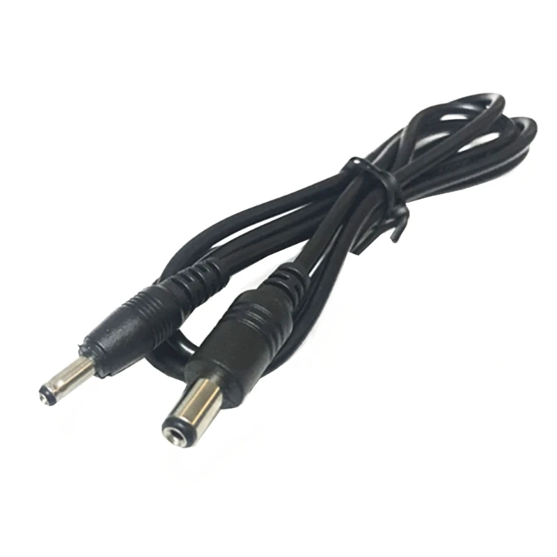 

T8WC 5.5x2.1mm Male Plug to 3.5x1.35mm Male Plug CCTV Power Cable Cord Adapter for Various Electronic Devices