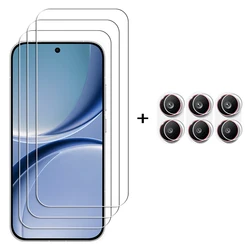 Premium Tempered Glass Screen Protector with HD Clarity and Camera Lens Film - Poco X8 Pro (3 Glass and 3 Lens)