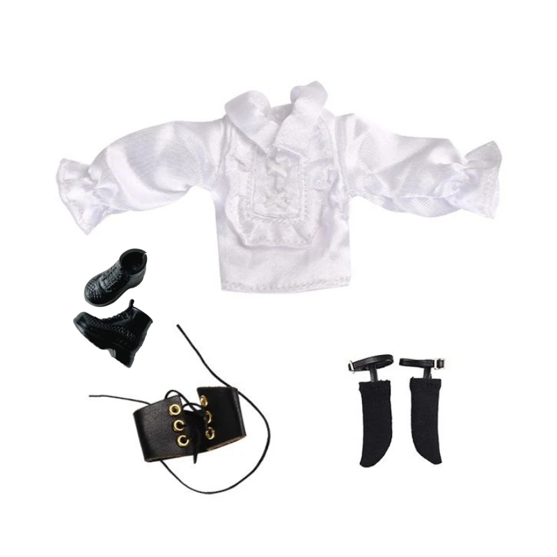 For Obitsu 11 Doll Goth Shirt Clothes Suit For OB11 Gsc 1/12 Bjd Molly YMY Doll Cloth Doll Outfit Dress Up