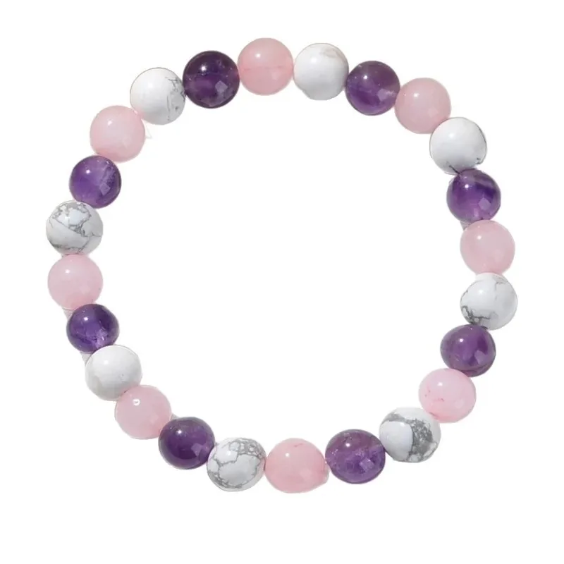 Natural Stone Triple Color Unisex Design for Men And Women Bracelet