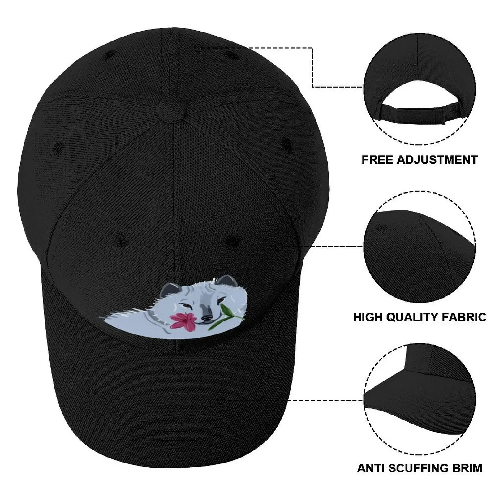 Arctic Fox #1 Baseball Cap Golf Hat Hat Luxury Brand Cosplay Big Size Hat Trucker Hats For Men Women's