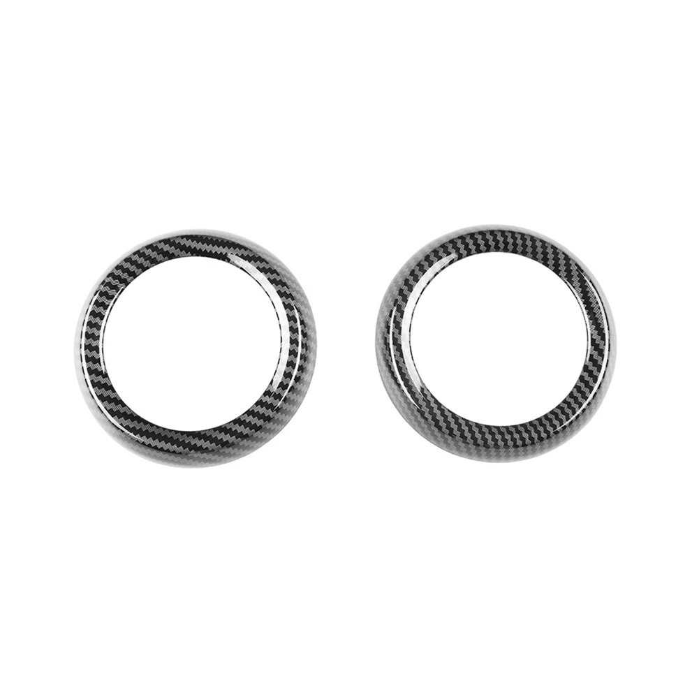 

Car Carbon Fiber Interior Dashboard Side Air Vent A/C Outlet Frame Cover Trim for Hyundai I10 2021