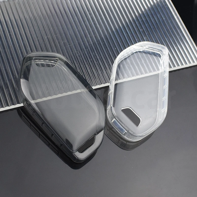 Transparent TPU Car Key Case Cover - Sleek and Durable Shell