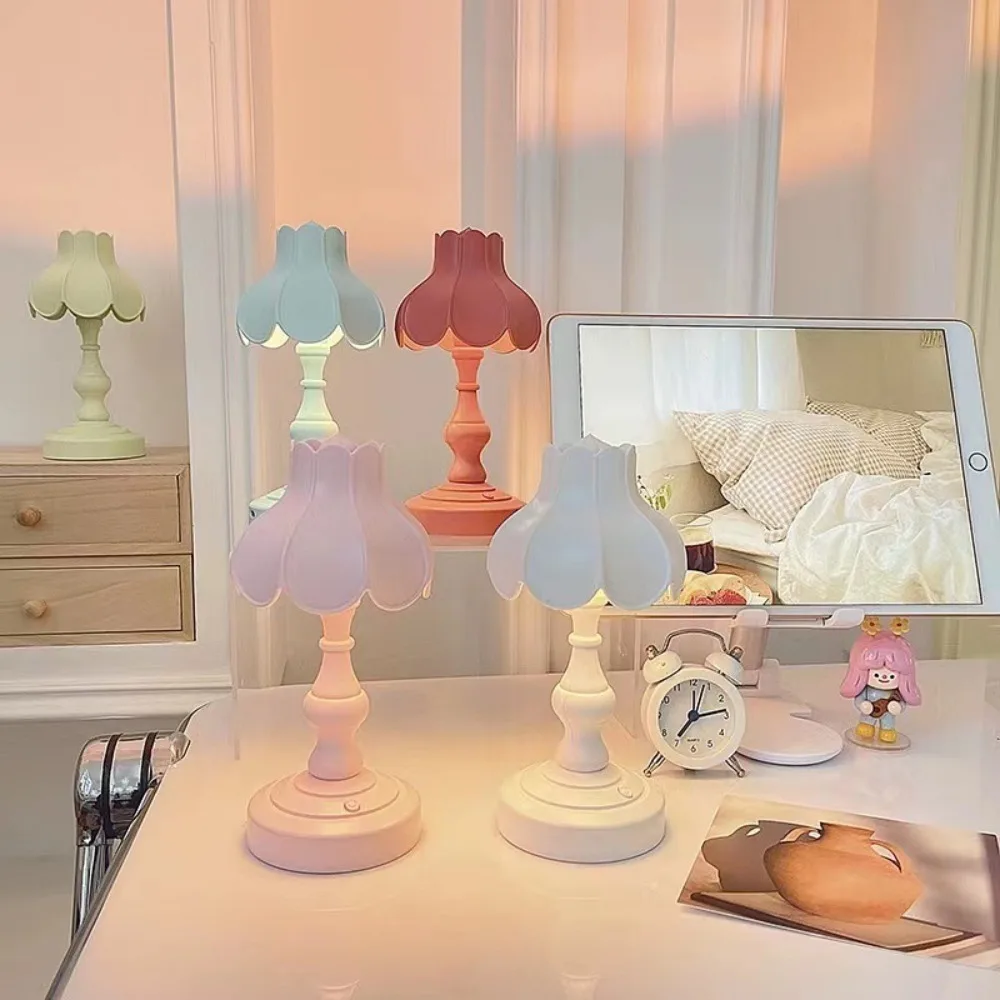 Eye Protection Flower Student Bedroom Lotus Leaf Bedside Reading Lamp Table Light LED Night Light Desk Lamp