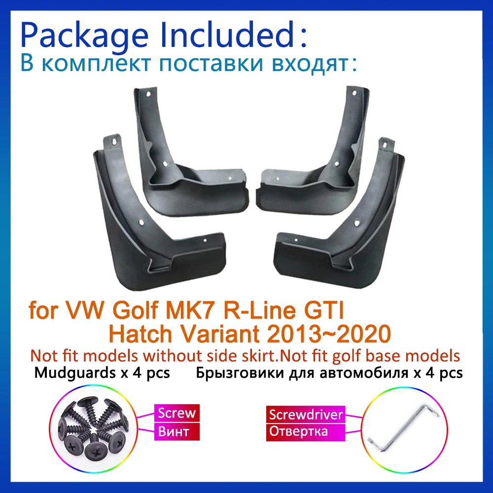

4 шт., Автомобильные Брызговики для VW Golf MK7 R-Line GTI 2013 ~ 2020 Volkswagen